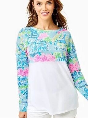 Lilly Pulitzer Finn Top in Lilly Loves DC Print XS
